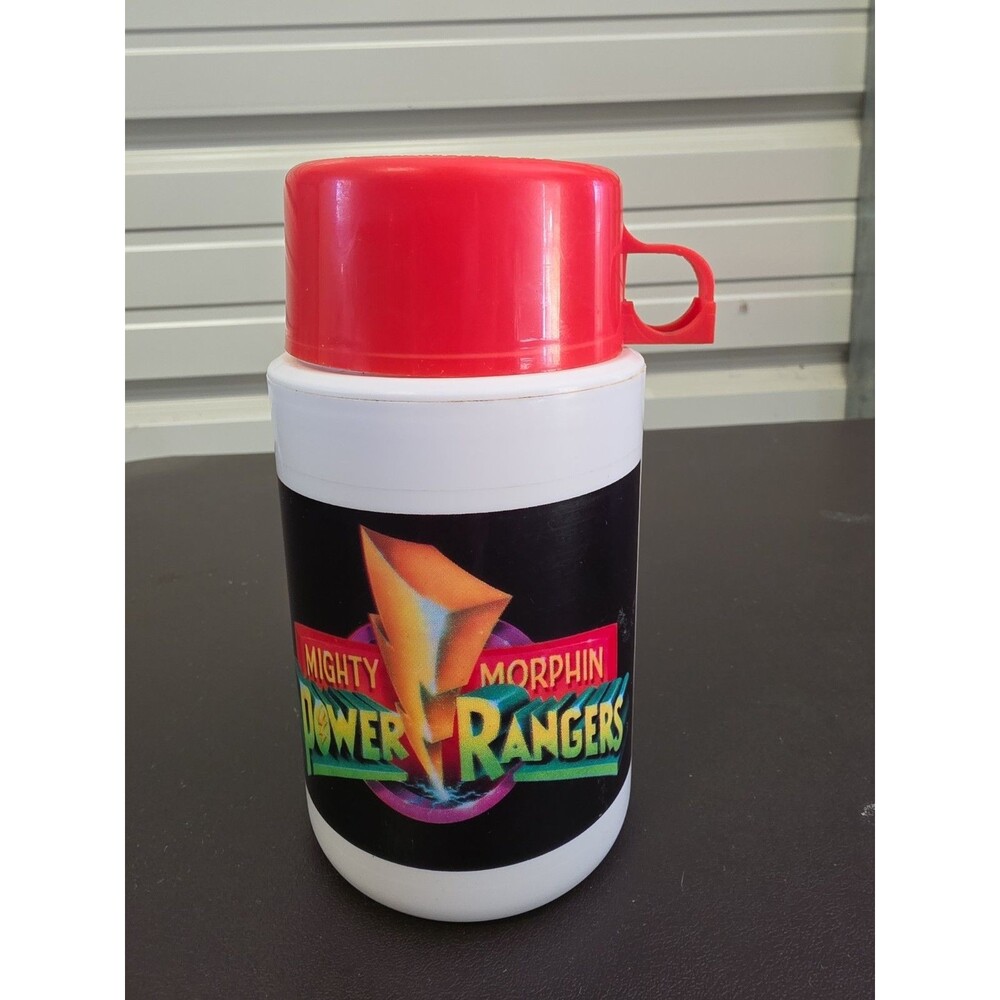 Vtg Mighty Morphin Power Rangers Red Thermos Hot/Cold 90s Retro